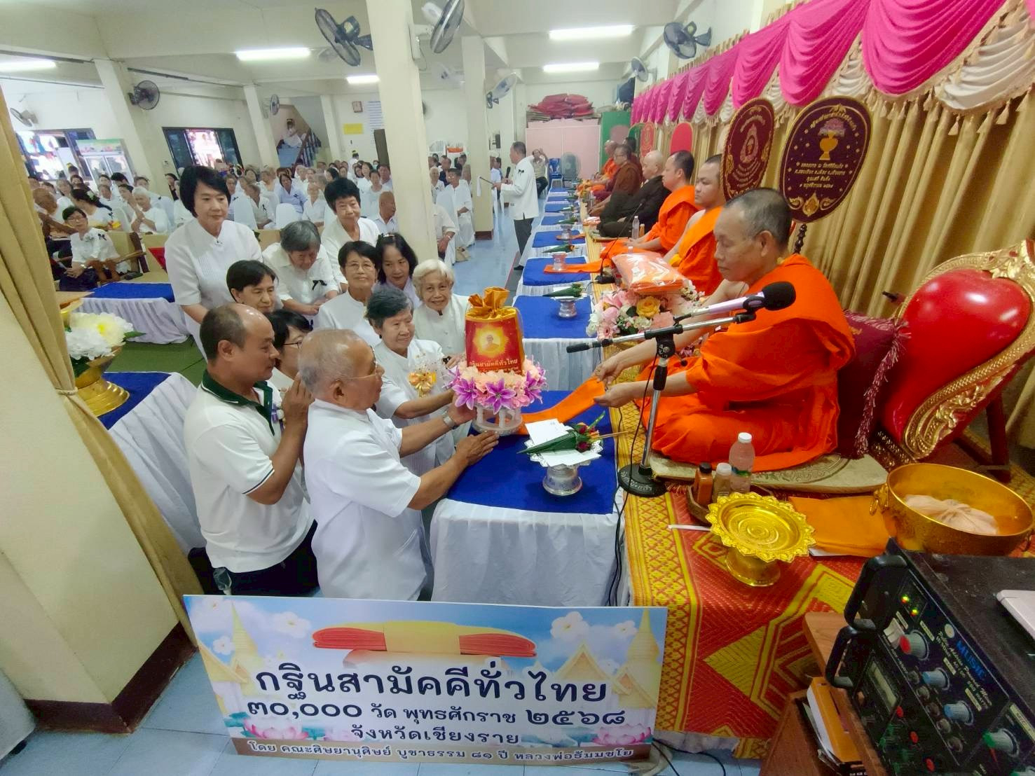 ภาพการถวายปัจจัยวัดศรีมิ่งแก้ว