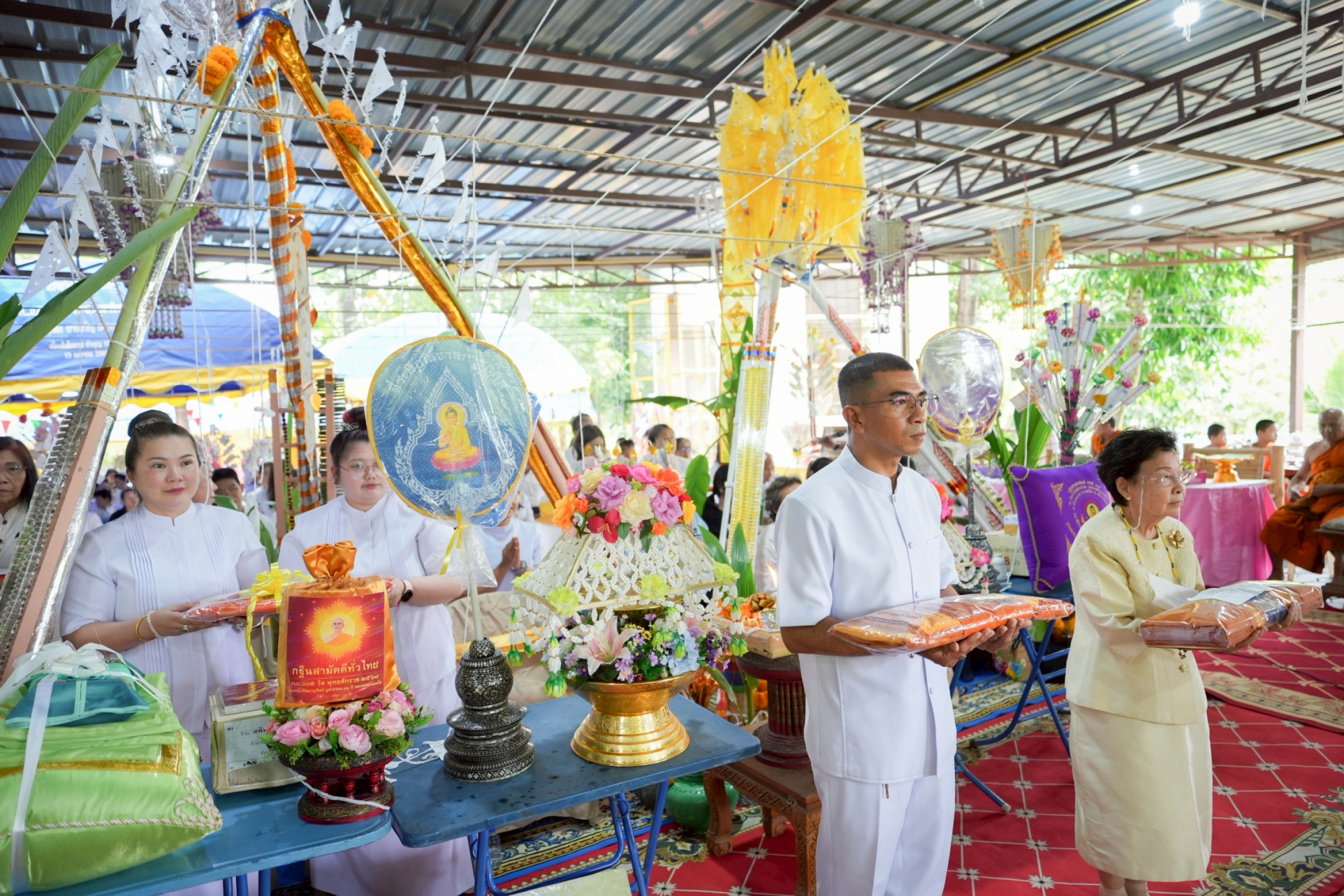 ภาพร่วมพิธีกรรมวัดป่าขันติการาม