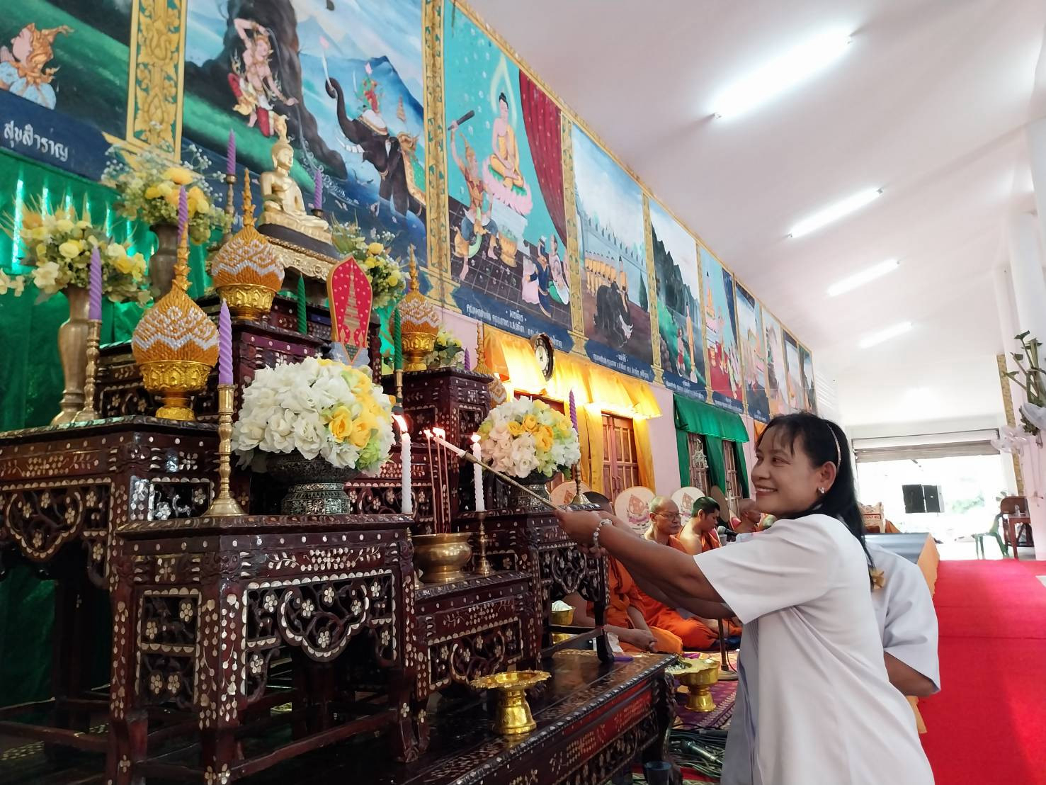 ภาพร่วมพิธีกรรมวัดหนองสลักได