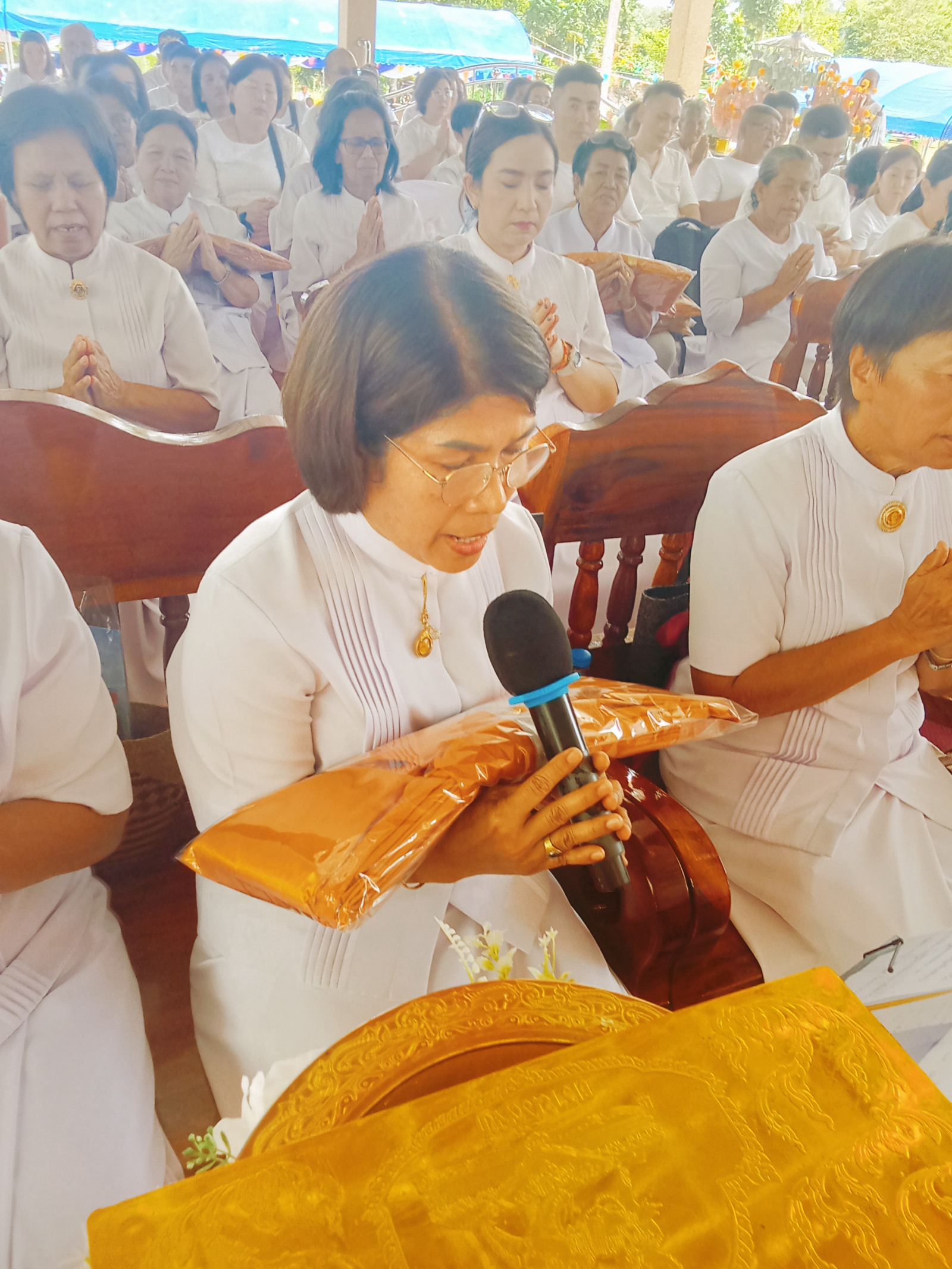 ภาพกล่าวคำถวายกฐินที่พักสงฆ์ในเขื่อนเจริญธรรม