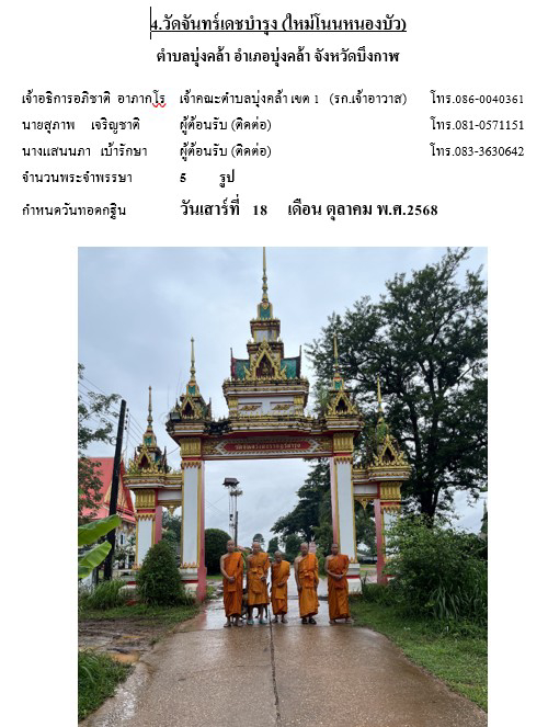 วัดจันทร์เดชบำรุง(ใหม่โนนหนองบัว)
