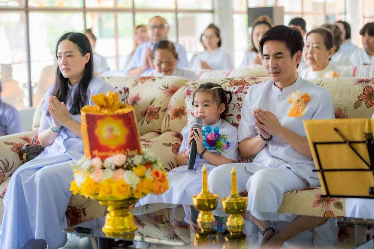 ภาพกล่าวคำถวายกฐินที่พักสงฆ์ศูนย์ปฏิบัติธรรมบ้านหนองกระทุ่ม