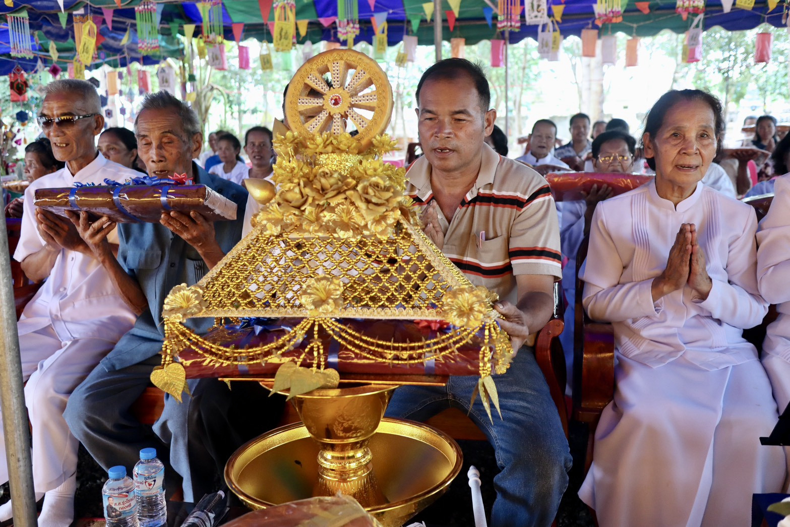 ภาพร่วมพิธีกรรมที่พักสงฆ์บ้านโนนสวรรค์