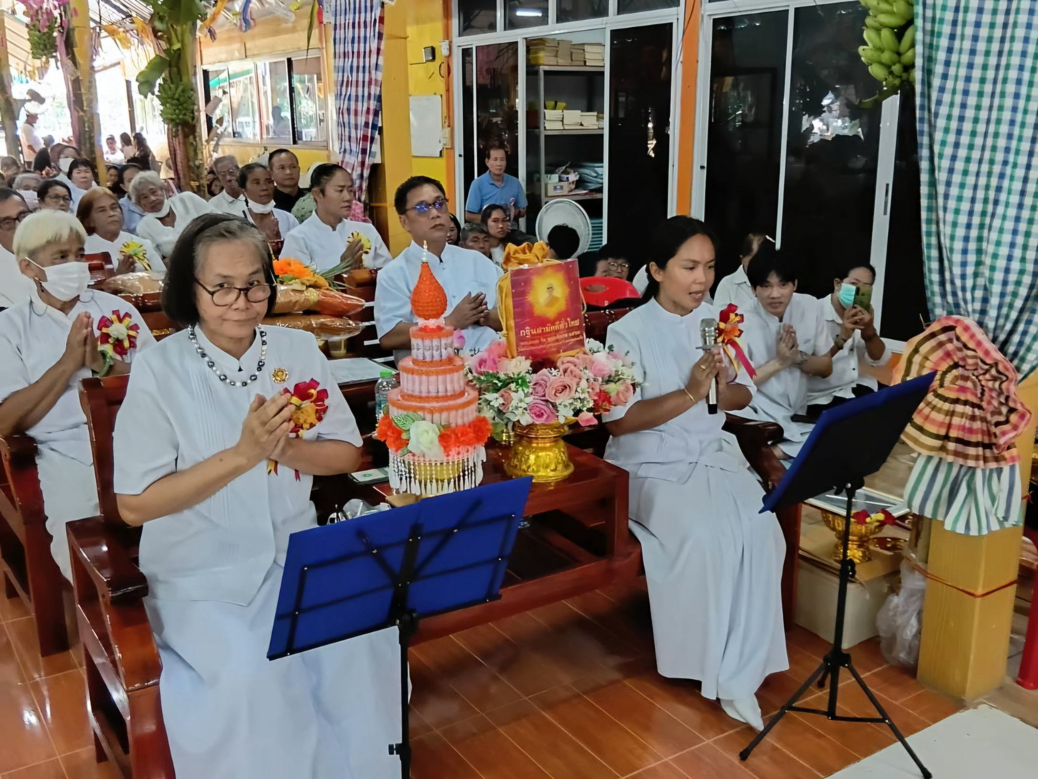 ภาพกล่าวคำถวายกฐินที่พักสงฆ์สวนธรรมทรัพย์สุวรรณ์