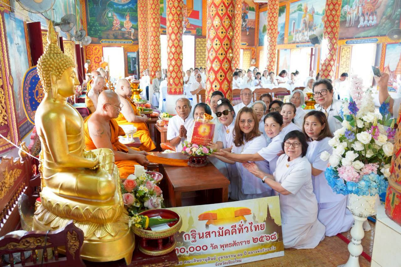 ภาพการถวายปัจจัยวัดหนองมะจับ