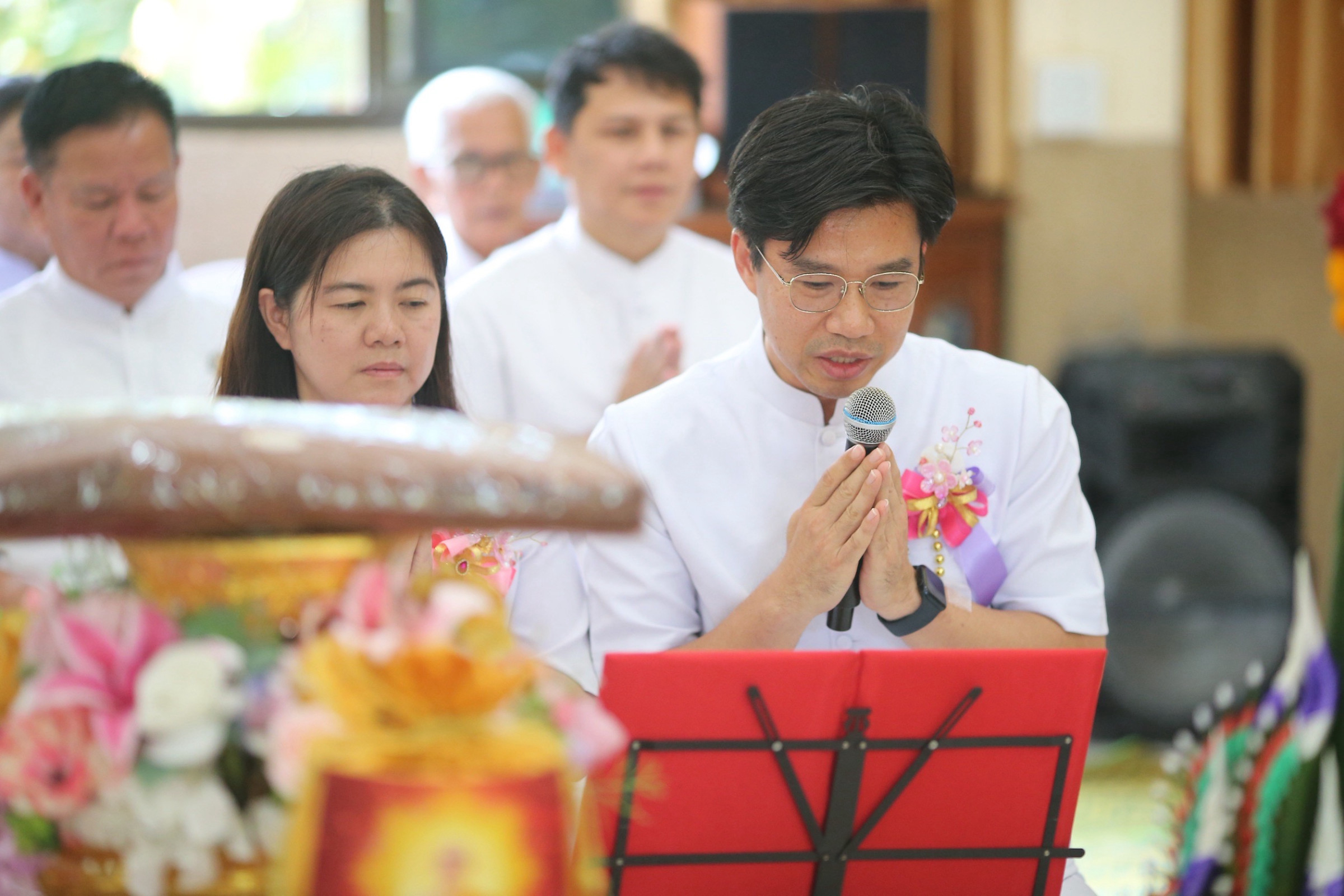 ภาพกล่าวคำถวายกฐินวัดสันติวนาราม