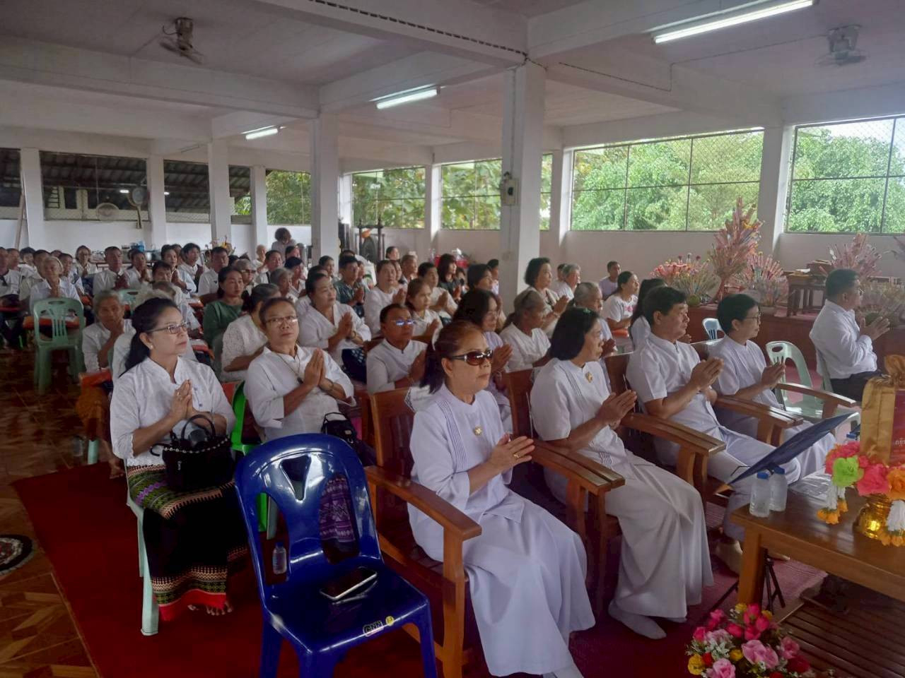 ภาพร่วมพิธีกรรมวัดแขมบัณฑิตตะนาราม