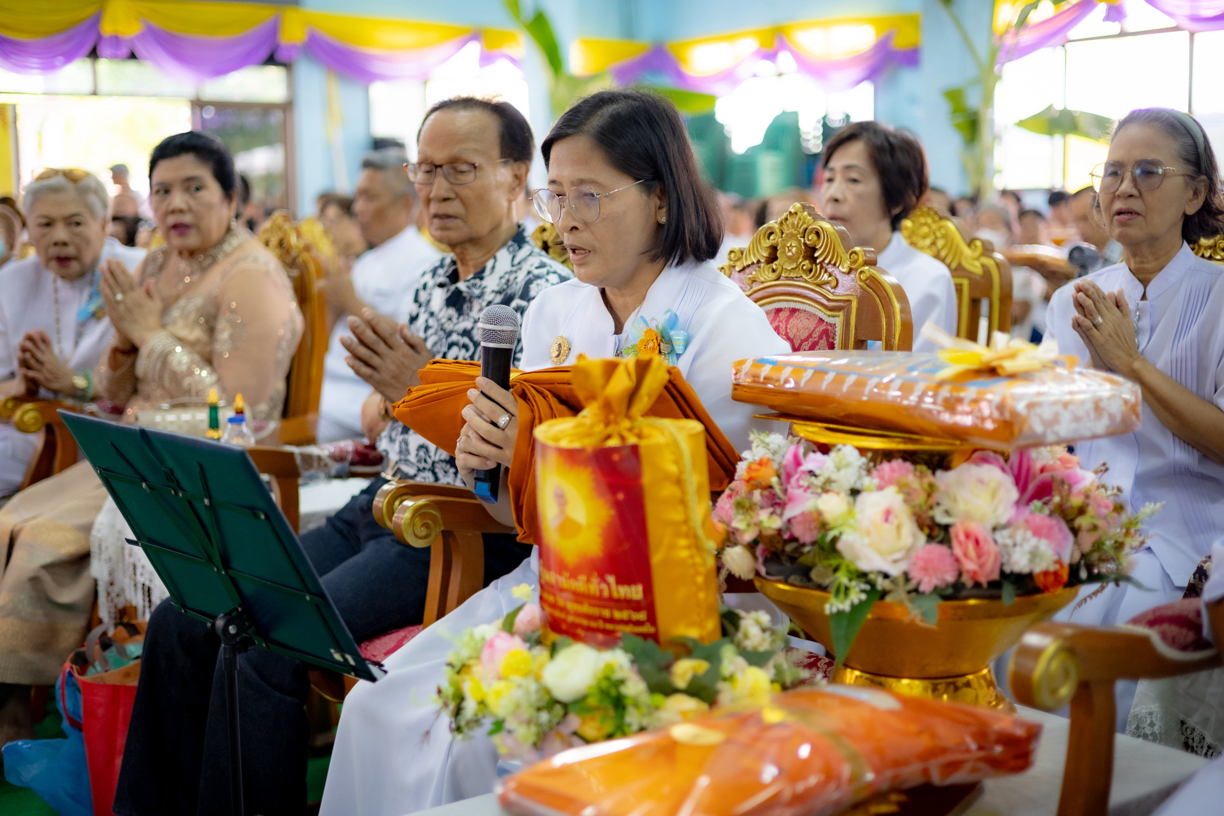 ภาพกล่าวคำถวายกฐินวัดพรหมรังษี