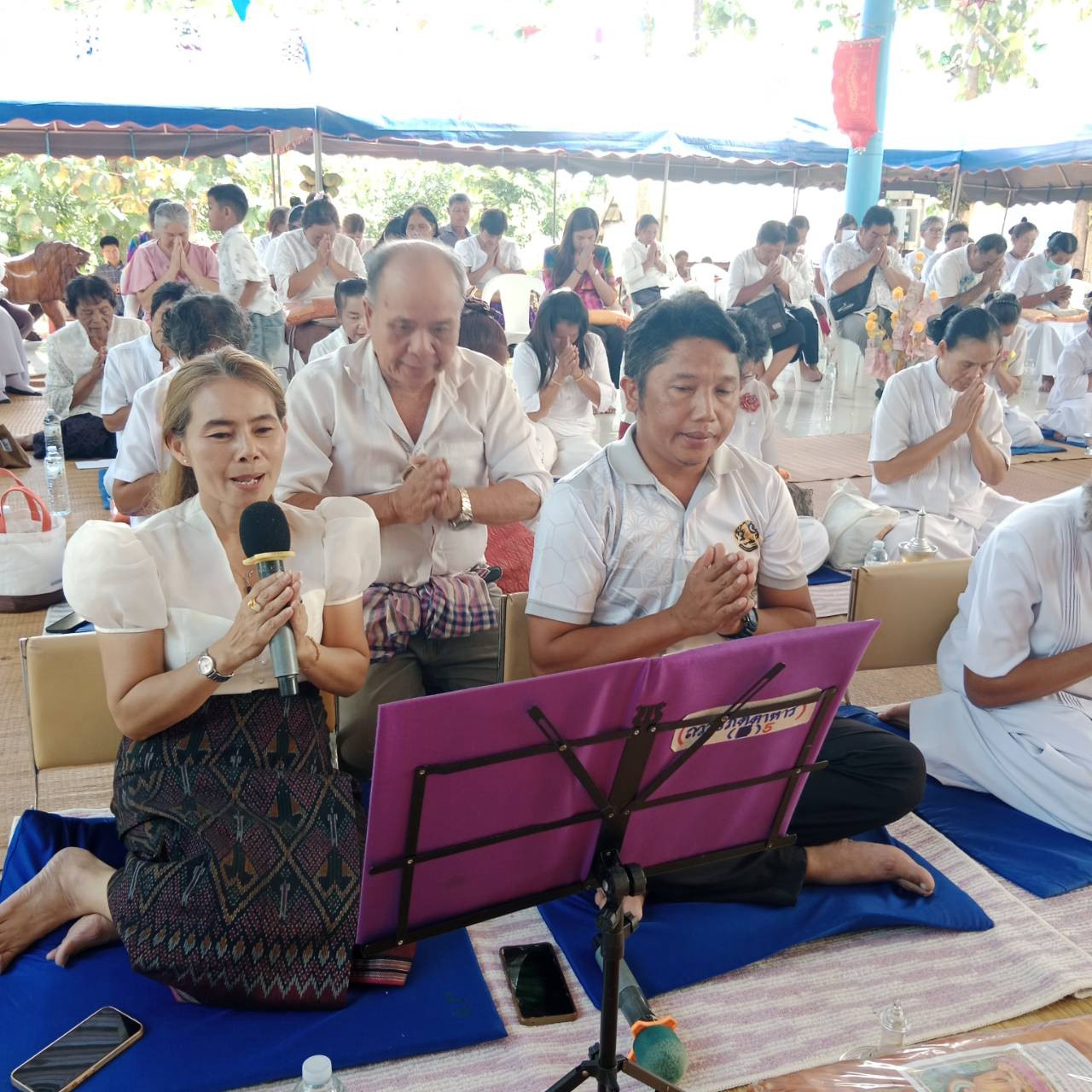 ภาพร่วมพิธีกรรมศูนย์ปฏิบัติธรรมแก้วผาคำ