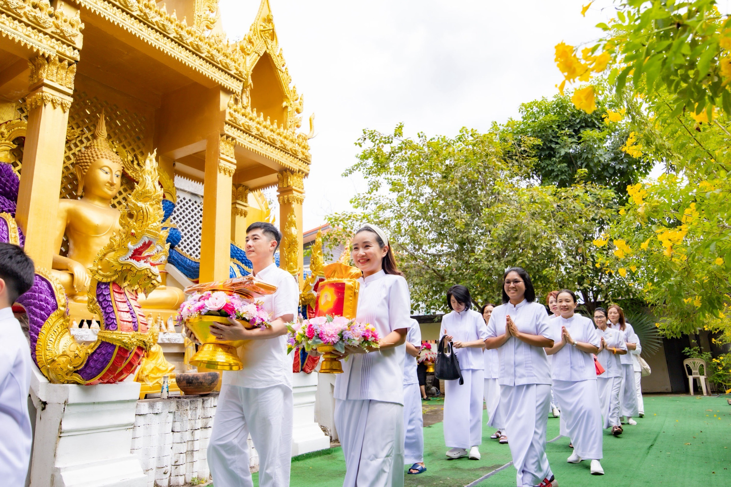 ภาพร่วมพิธีกรรมวัดจันทรสุข