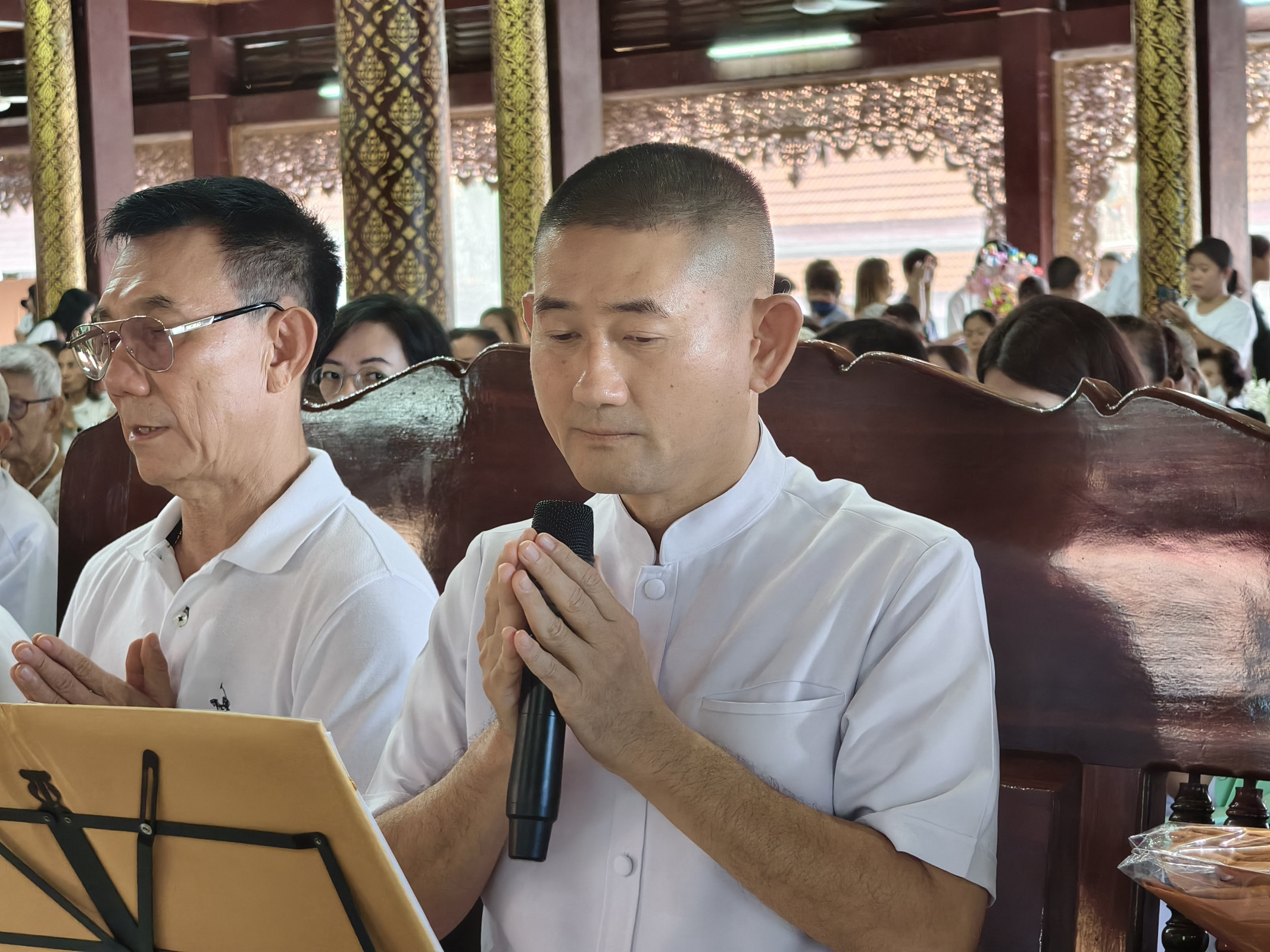 ภาพกล่าวคำถวายกฐินวัดหงษ์ปทุมาวาส