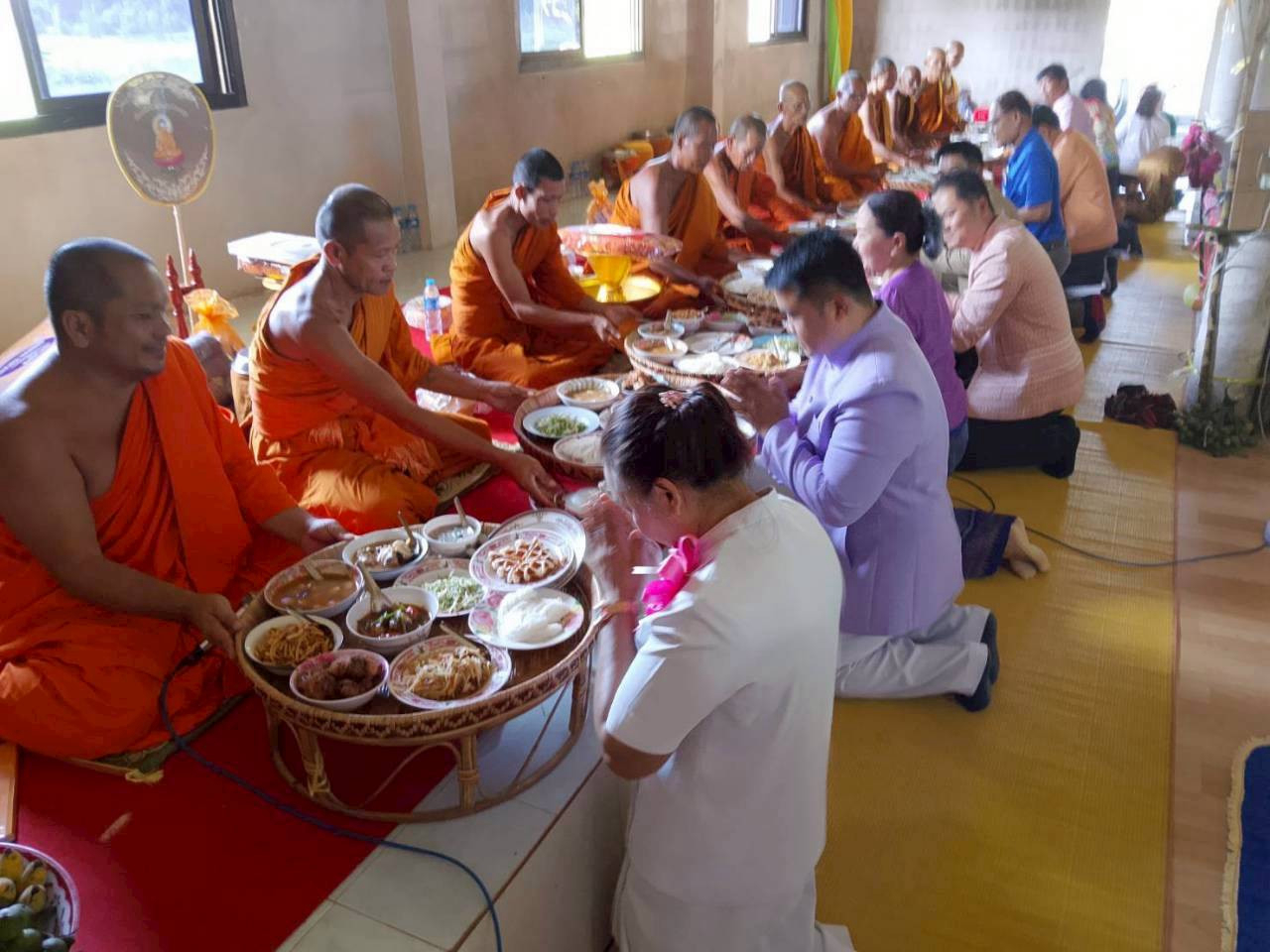 ภาพร่วมพิธีกรรมที่พักสงฆ์ยางปอ