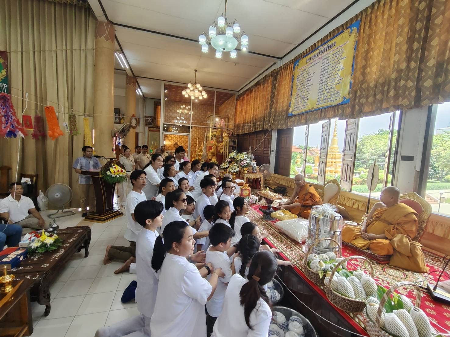 ภาพการถวายปัจจัยวัดจุฬามณี