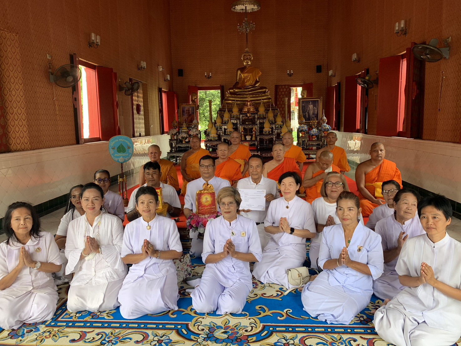 ภาพร่วมพิธีกรรมวัดโพธาราม