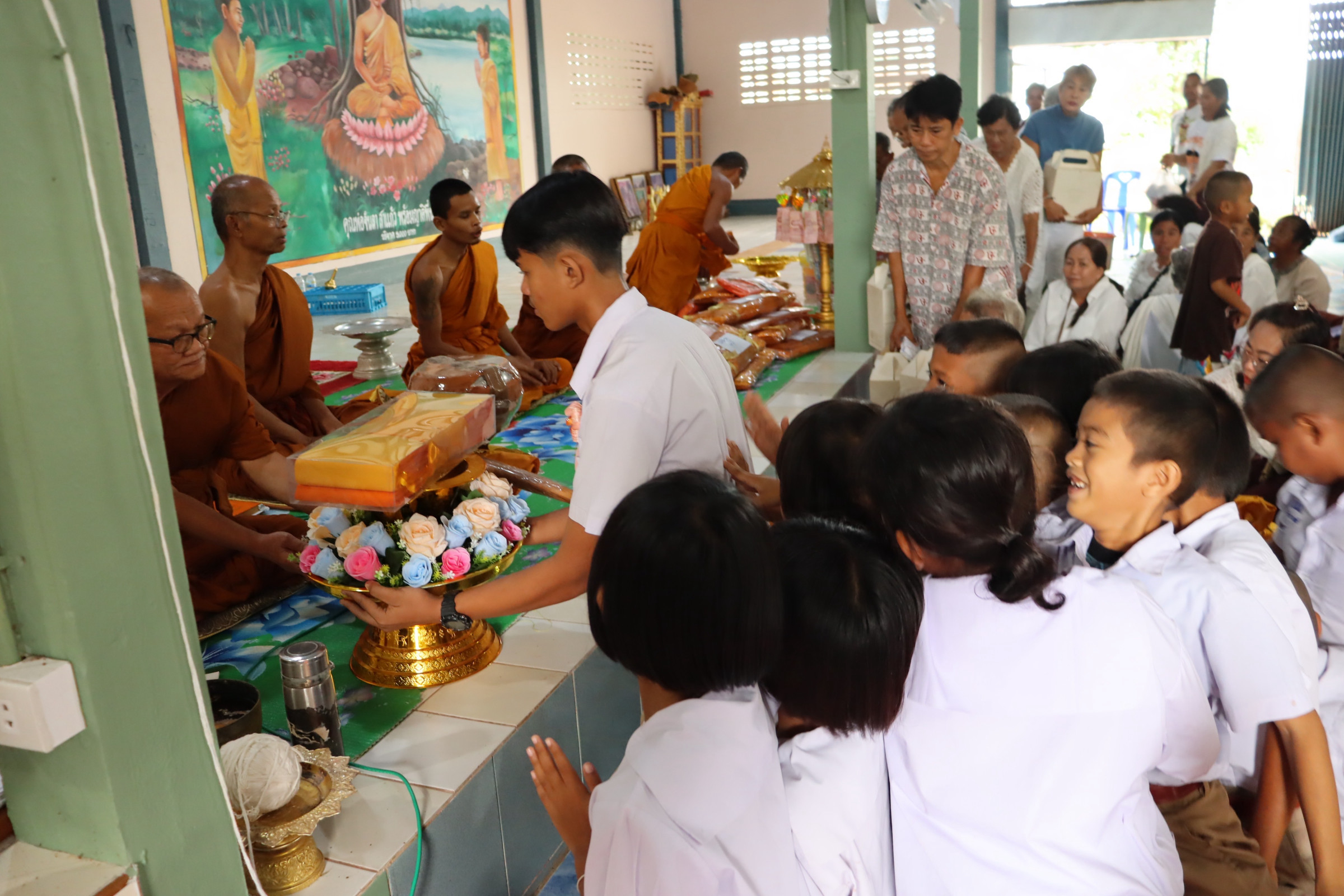 ภาพร่วมพิธีกรรมวัดบ้านโนนกลาง