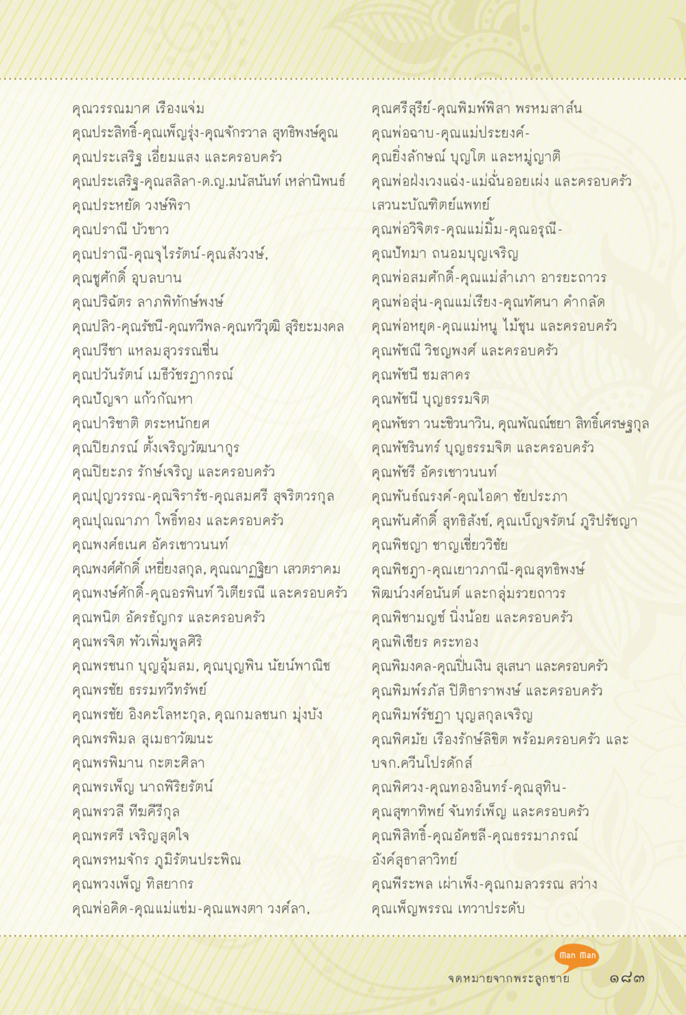 รายชื่อบุคคลและครอบครัว สุขแบบพระ Vol.1 หน้า 249