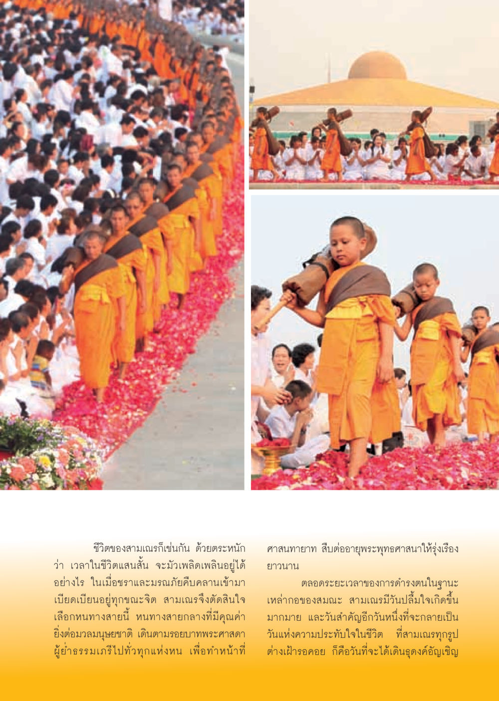 ชีวิตของสามเณร: ทางเลือกและการเดินตามรอยพระศาสดา วารสารอยู่ในบุญ ประจำเดือน มีนาคม พ.ศ.2555 หน้า 79