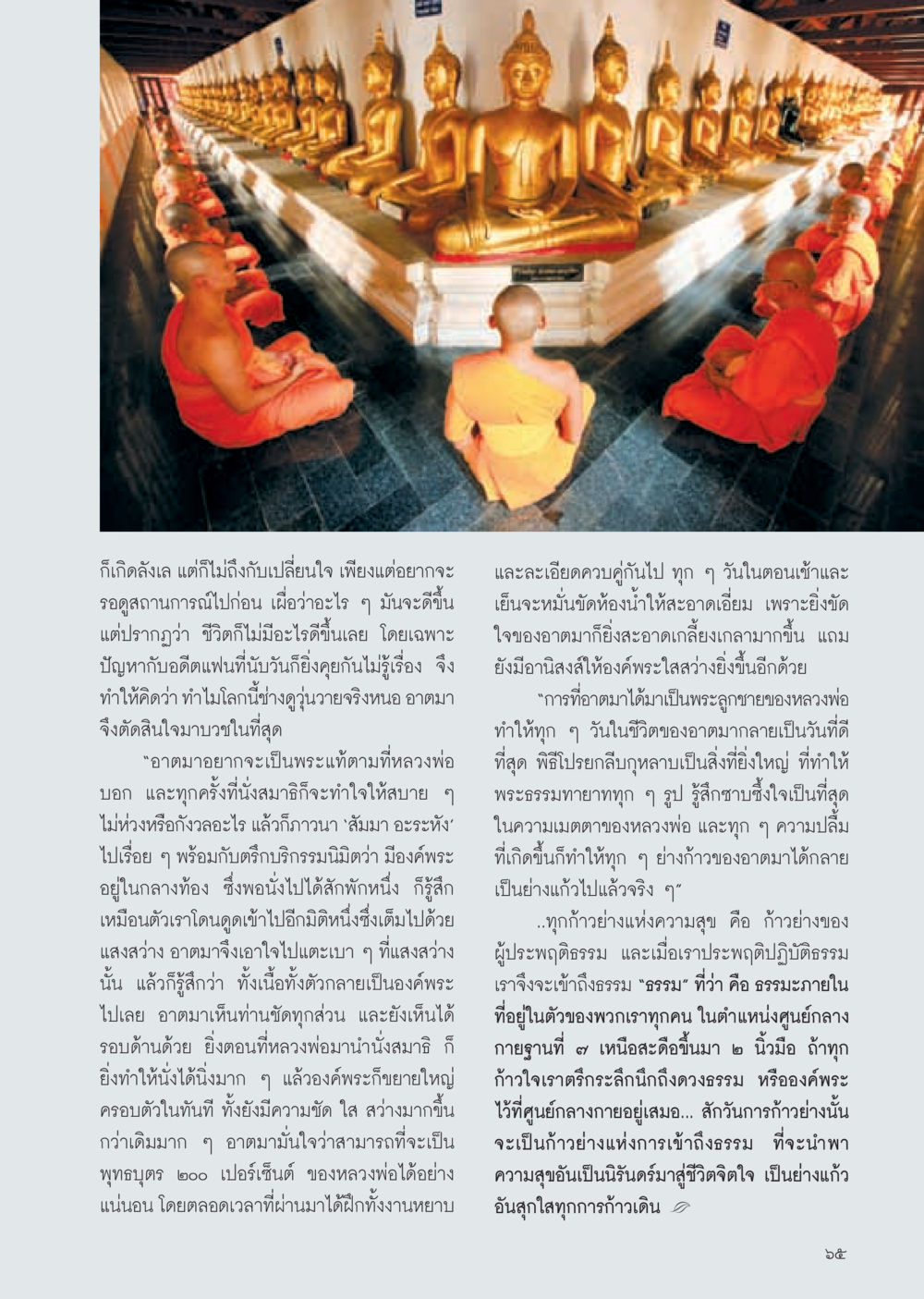 การบวชเป็นพระและความเข้าใจในธรรม วารสารอยู่ในบุญ ประจำเดือน กุมภาพันธ์ พ.ศ.2555 หน้า 67
