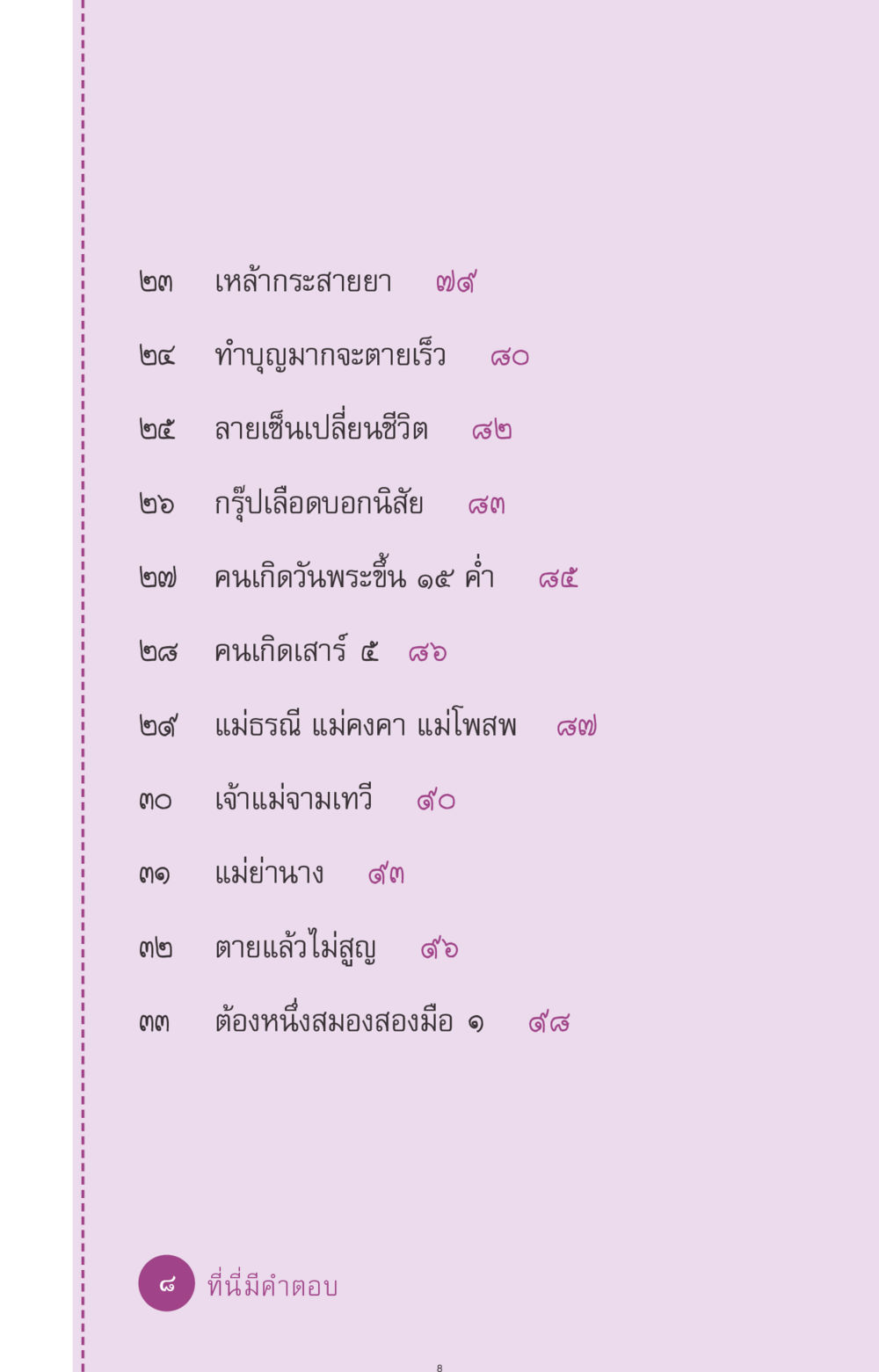 null ที่นี่มีคำตอบ ฉบับ mini เล่มที่ 8 ความใช่-ความเชื่อ หน้า 8