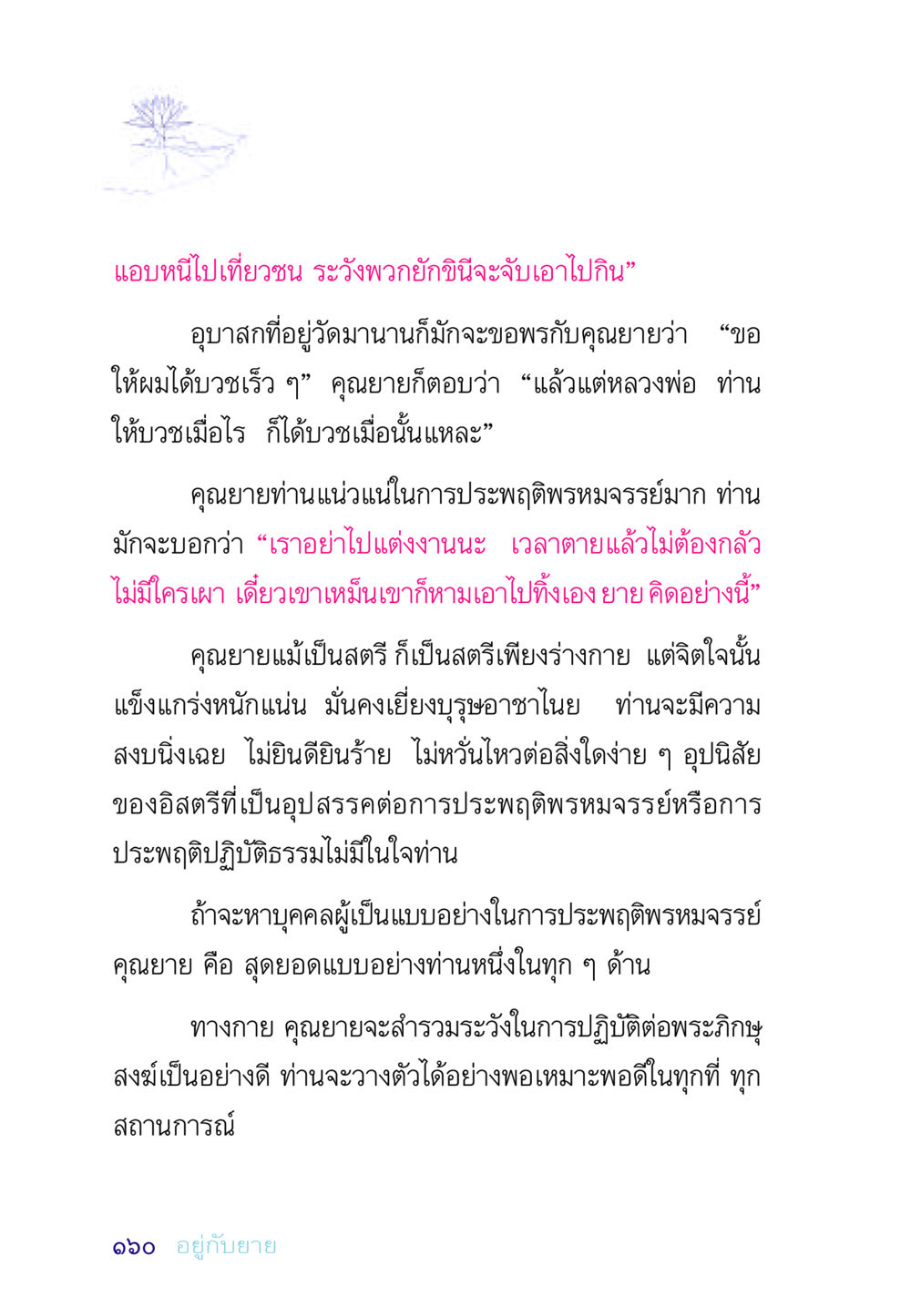 ความสมถะของคุณยาย อยู่กับยาย หน้า 160