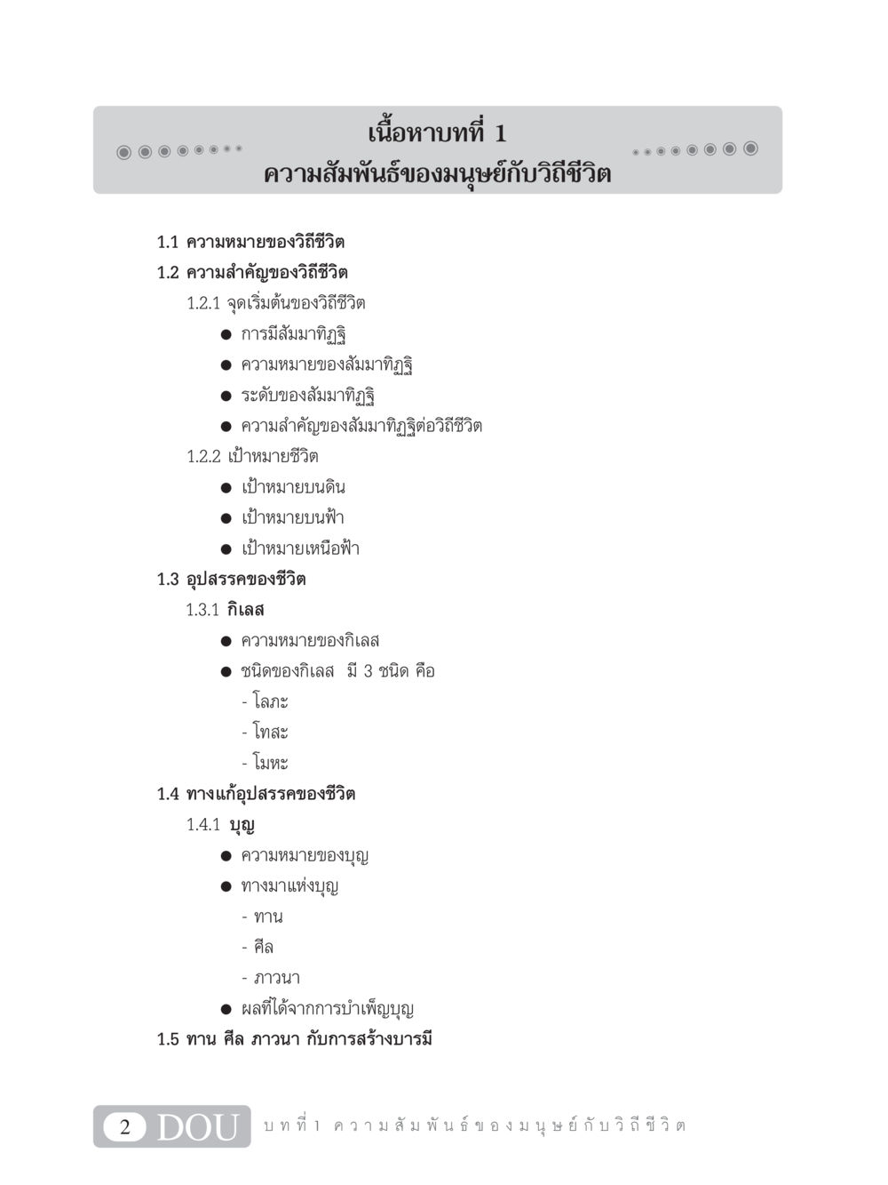 ความสัมพันธ์ของมนุษย์กับวิถีชีวิต SB 101 วิถีชาวพุทธ หน้า 13