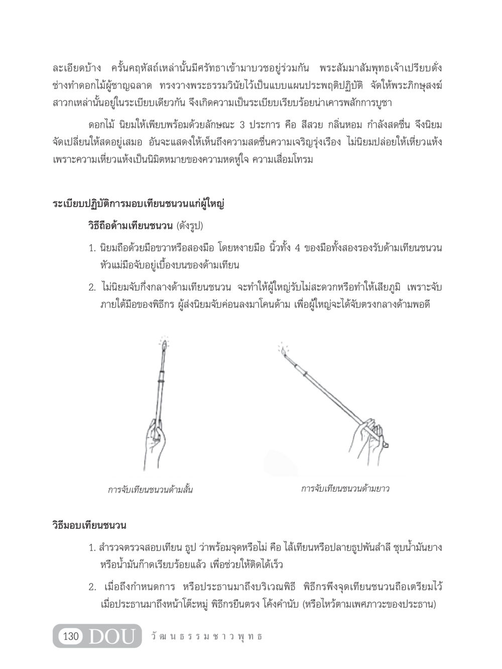 พิธีกรรมการบูชาด้วยเทียนชนวน SB 202 วัฒนธรรมชาวพุทธ หน้า 139