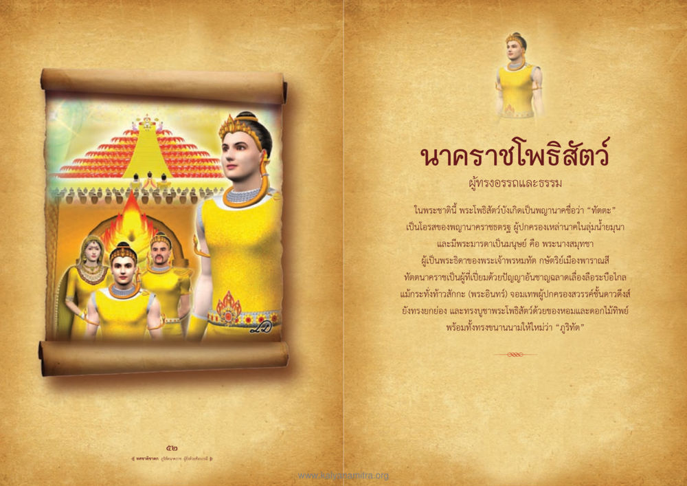 นาคราชโพธิสัตว์: พระโพธิสัตว์ทัตตะ ทศชาติชาดก หน้า 27