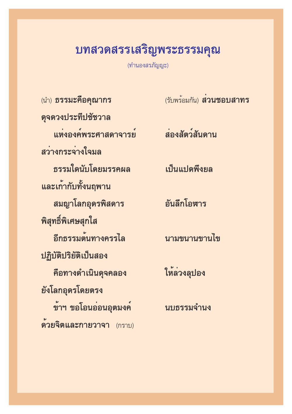 บทสวดสรรเสริญพระธรรมคุณ ตำนานพญานาค สองฝั่งโขง หน้า 55