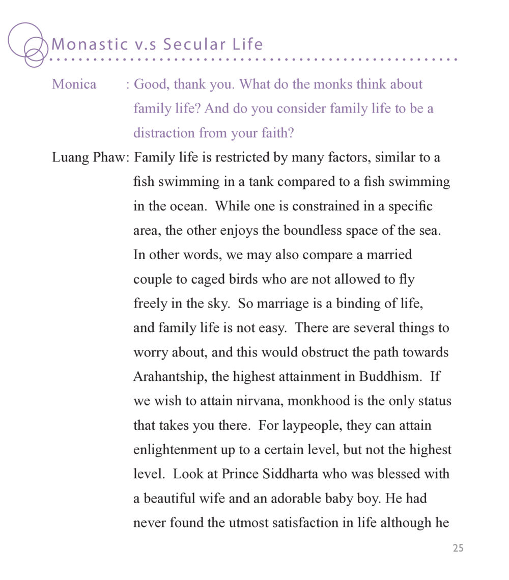 Monastic vs Secular Life: Insights on Family and Faith Buddha Knows หน้า 23