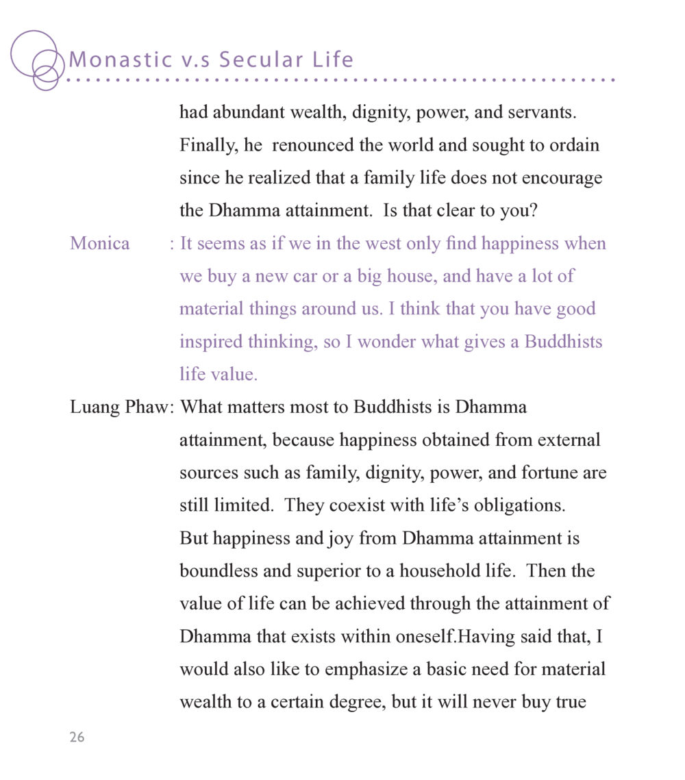 Monastic vs Secular Life: Insights on Dhamma Buddha Knows หน้า 24
