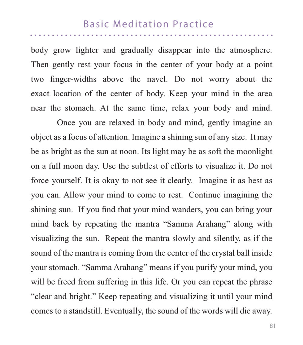 Basic Meditation Practice Buddha Knows หน้า 79