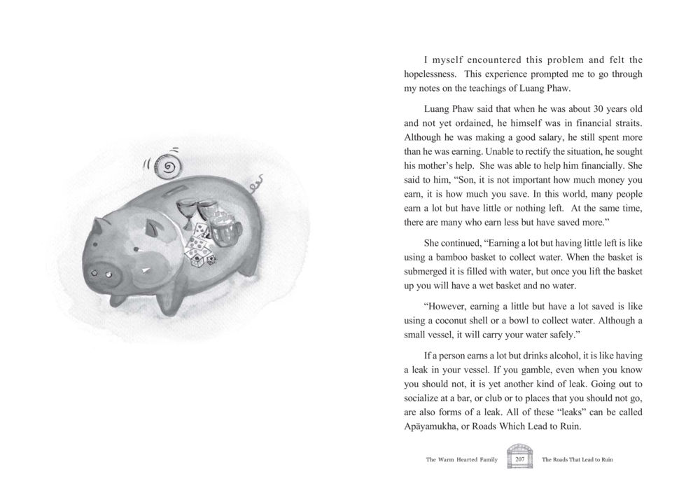 Financial Wisdom from Luang Phaw The Warm Hearted Family หน้า 104