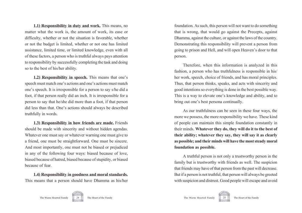 Understanding Responsibility in Life and Relationships The Warm Hearted Family หน้า 13