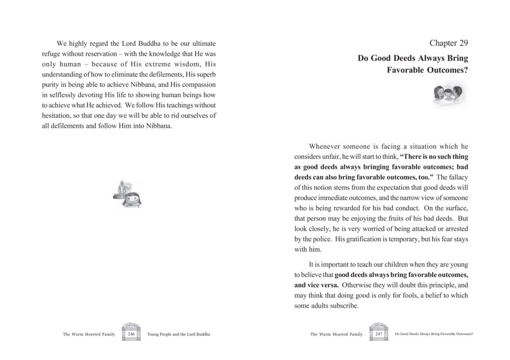 The Teachings of the Lord Buddha on Good Deeds The Warm Hearted Family หน้า 124