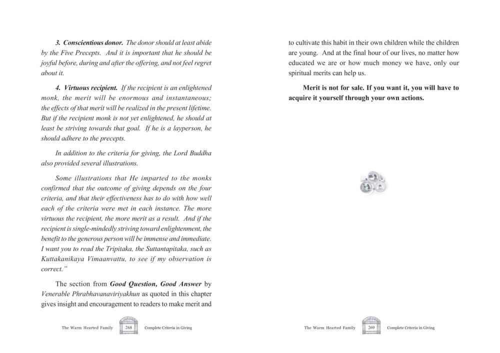 Complete Criteria in Giving The Warm Hearted Family หน้า 135