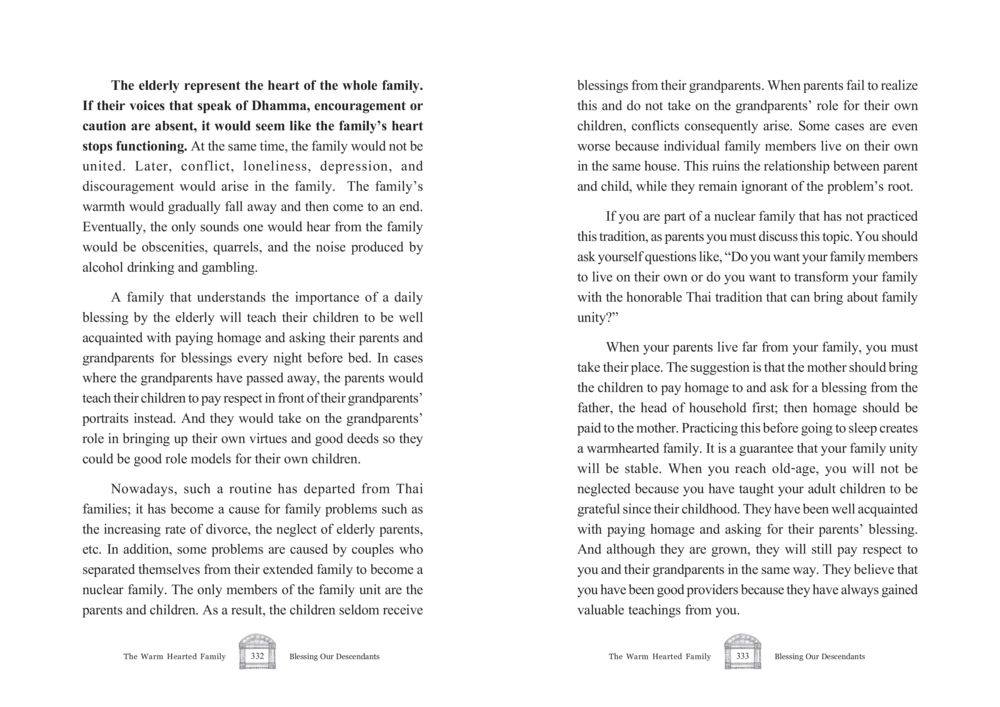 The Heart of the Family: Importance of Elderly Blessings The Warm Hearted Family หน้า 167