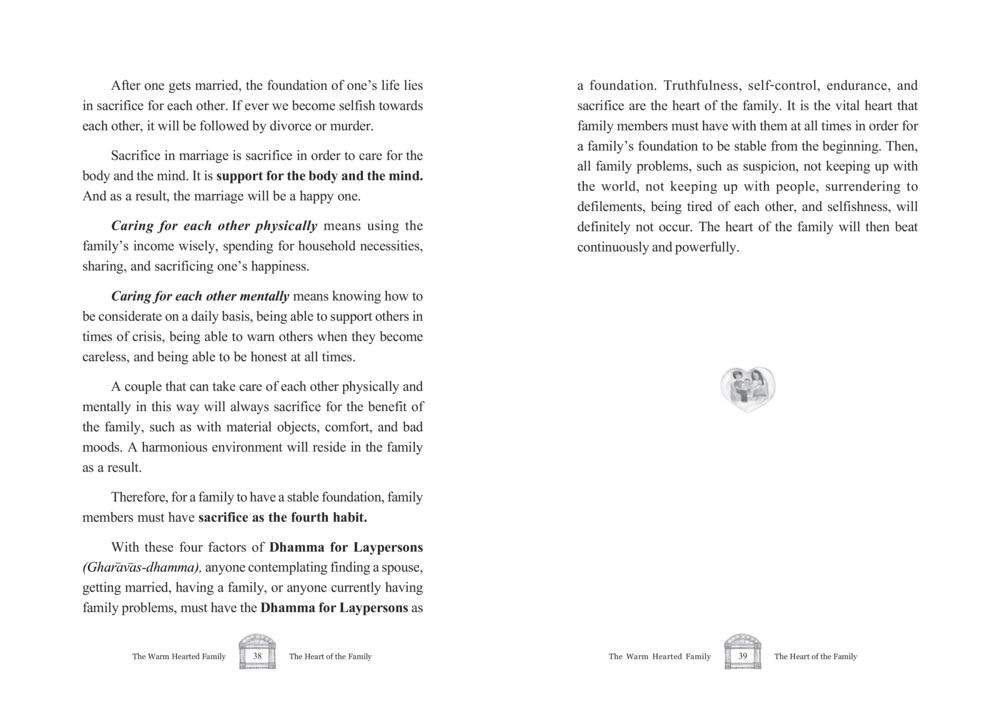 The Foundation of Marriage: Sacrifice and Care The Warm Hearted Family หน้า 20