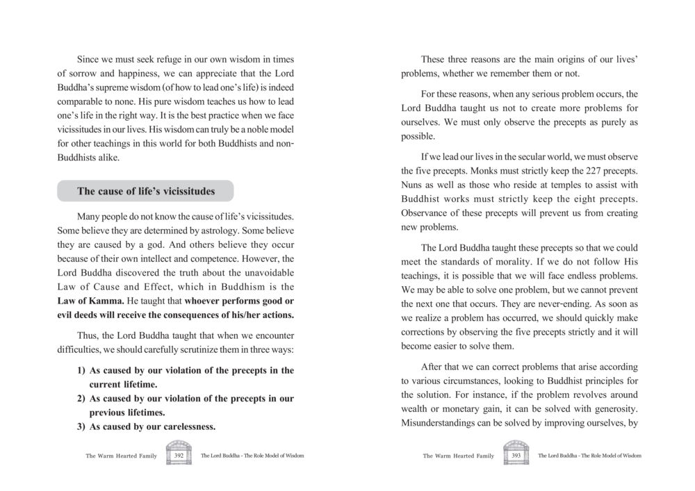 Understanding the Wisdom of the Lord Buddha The Warm Hearted Family หน้า 197