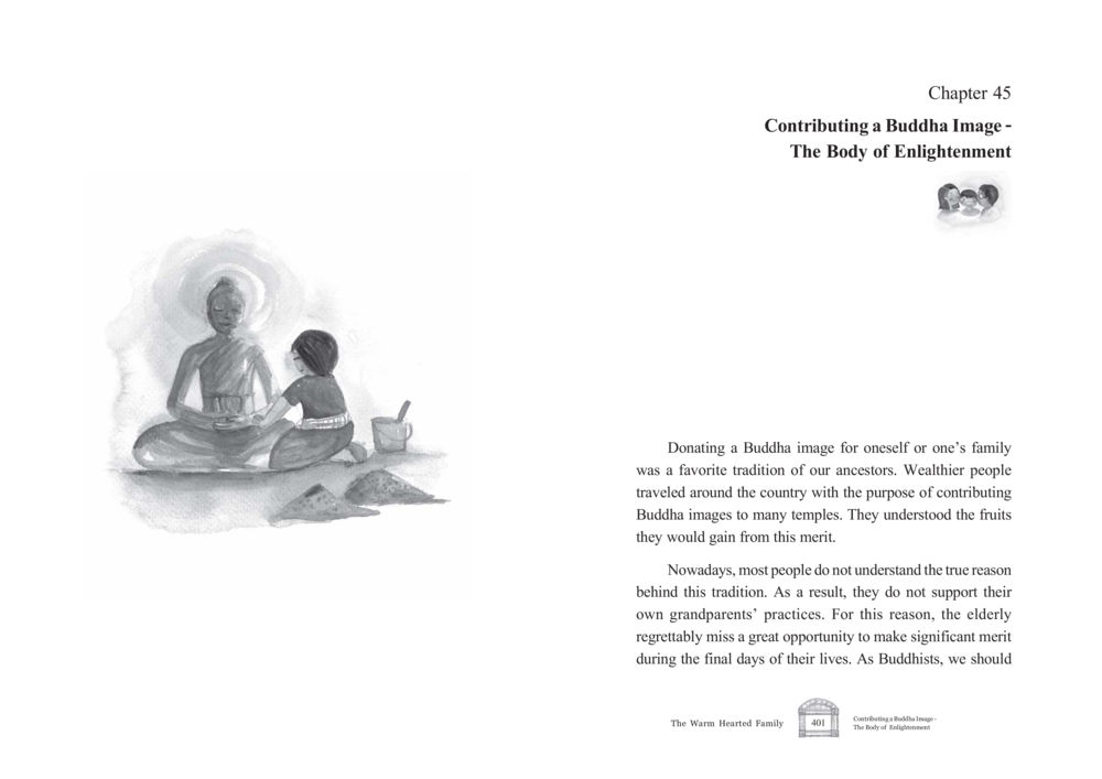 Contributing a Buddha Image: The Body of Enlightenment The Warm Hearted Family หน้า 201