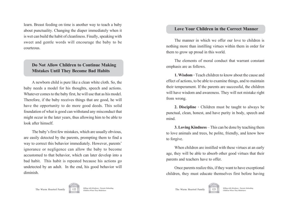 Instilling Good Habits in Children The Warm Hearted Family หน้า 62