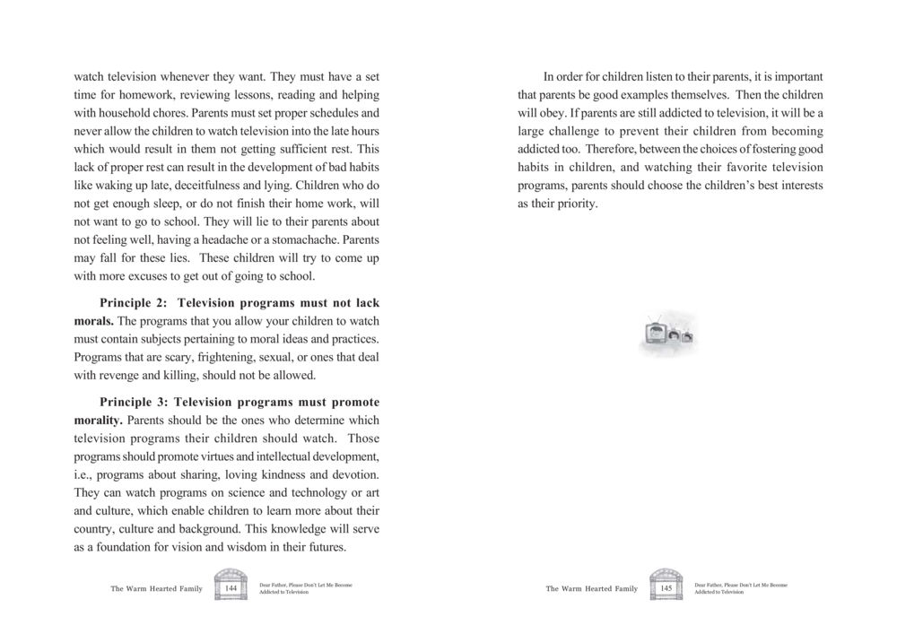 Guidelines for Parents on Children's Television Viewing The Warm Hearted Family หน้า 73