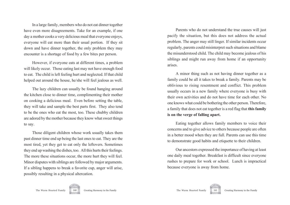 The Importance of Family Dinners The Warm Hearted Family หน้า 81