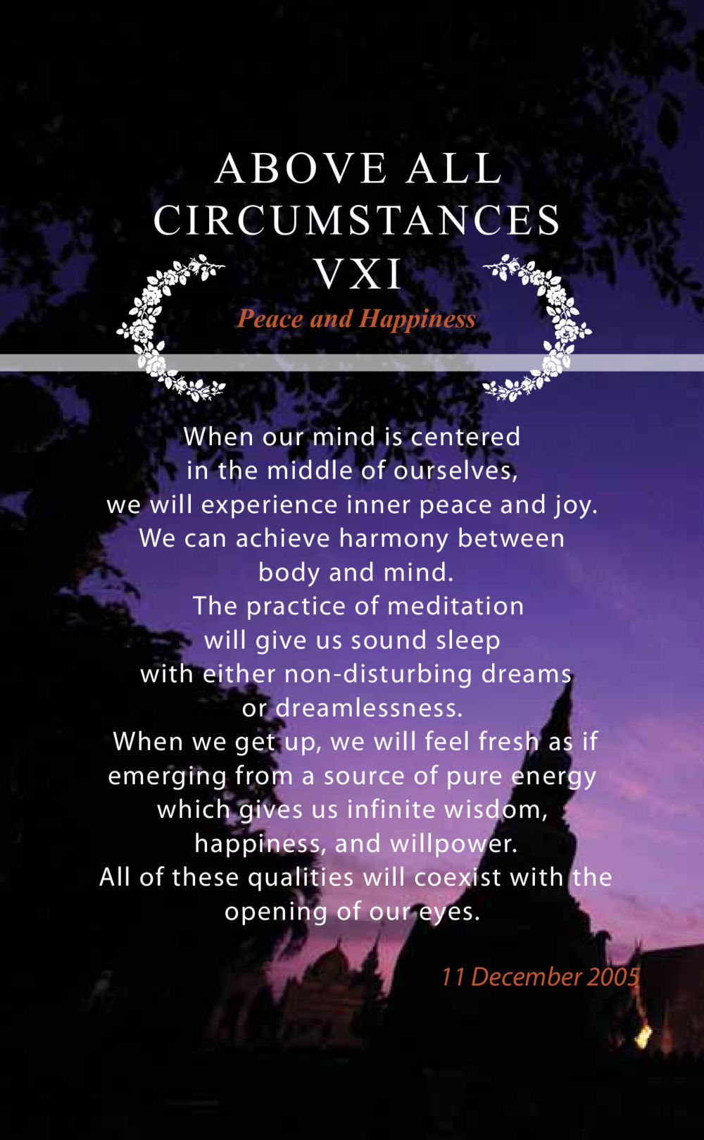 Achieving Inner Peace and Happiness AT LAST YOU WIN หน้า 114