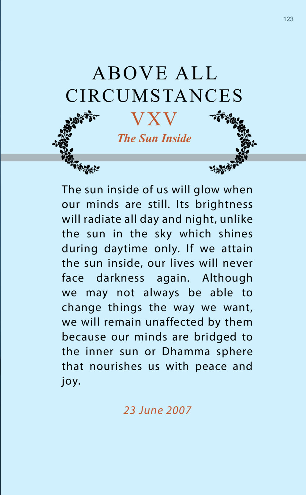 The Sun Inside: Finding Inner Peace AT LAST YOU WIN หน้า 123