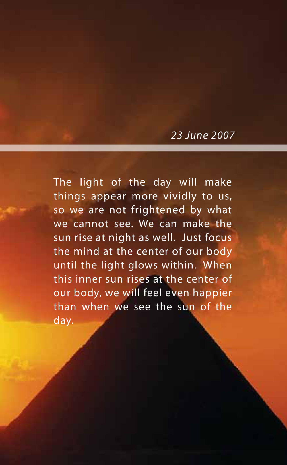 Inner Light: Harnessing Happiness AT LAST YOU WIN หน้า 163
