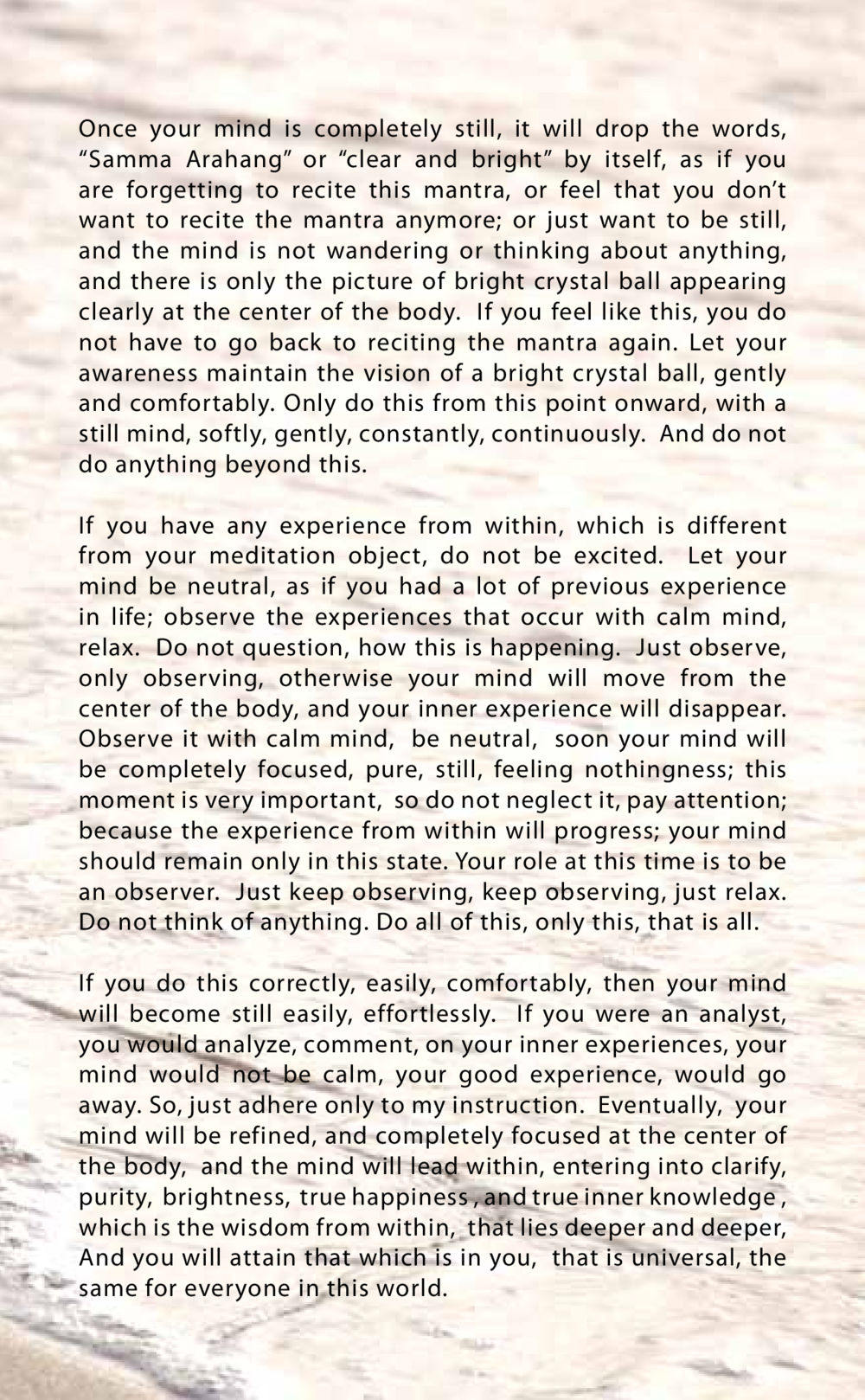 Achieving Stillness in Meditation AT LAST YOU WIN หน้า 181