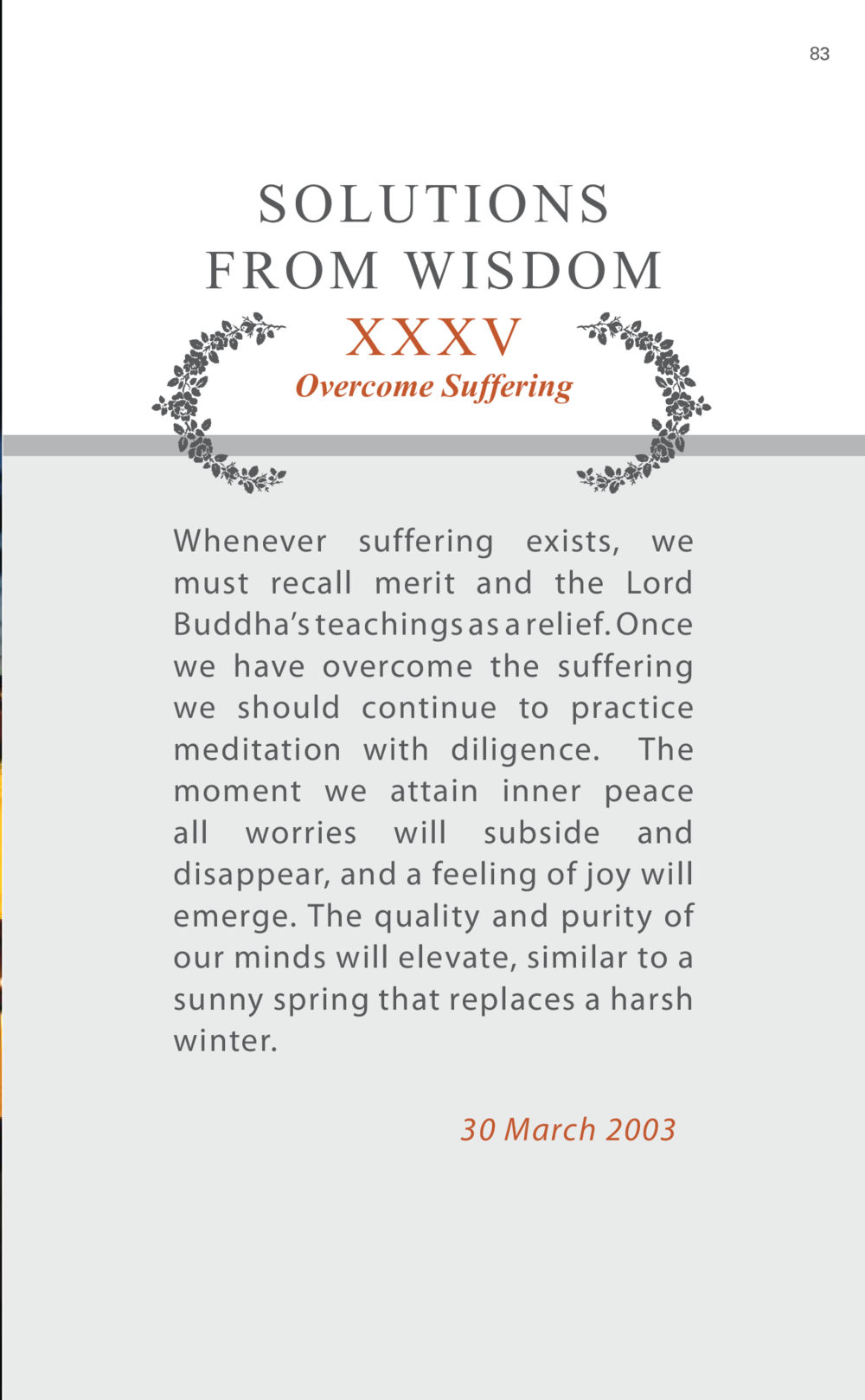 Overcoming Suffering through Wisdom AT LAST YOU WIN หน้า 83