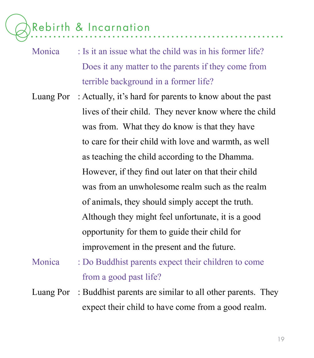 Rebirth & Incarnation in Buddhism East Meets West หน้า 19