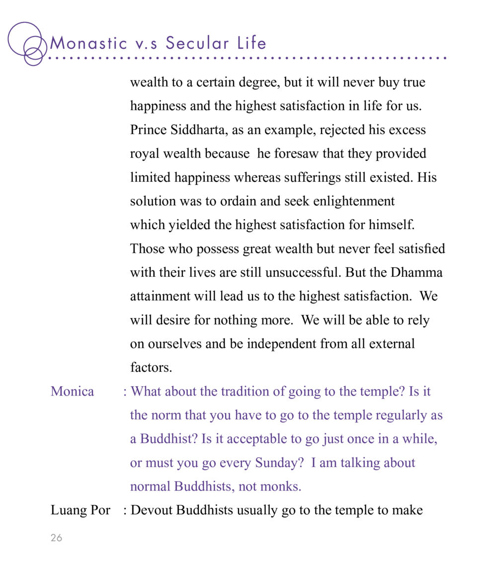 Monastic vs. Secular Life East Meets West หน้า 26