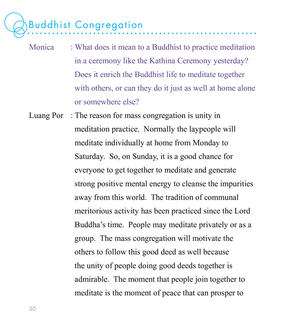 The Importance of Community Meditation in Buddhism East Meets West หน้า 30